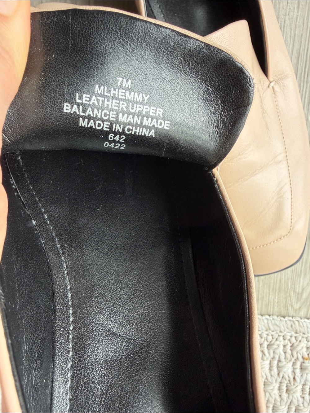 Nude leather loafers - Picture 5 of 5